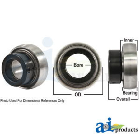 A & I Products Bearing, Ball; Spherical W/ Collar, Non-Relubricatable 2.5" x2.5" x1.5" A-RA100RRB-I